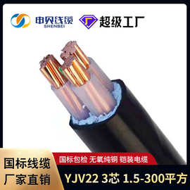 ZC-YJV220.6/1kv铜芯铠装3芯*1.5/2.5/4/6/10/16/120平方电线电缆
