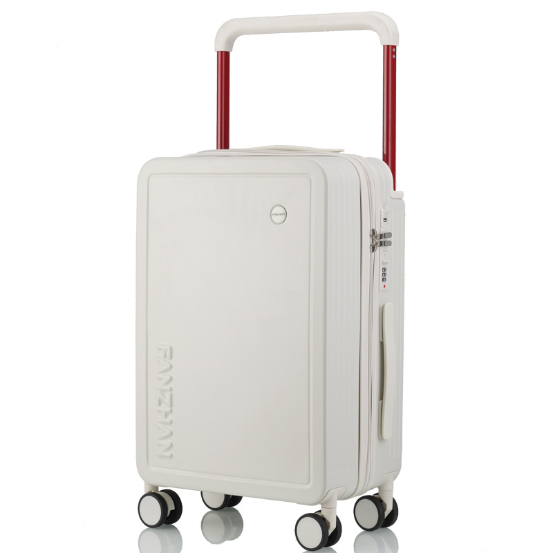 Nuevo equipaje de carro ancho estudiante femenina de alto aspecto mudo rueda contraseña maleta pequeña caja de embarque fresca de 20 pulgadas