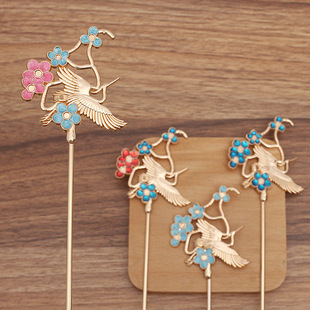 DIY Accessories Flower Crane Alloy Hair Stick(15207)