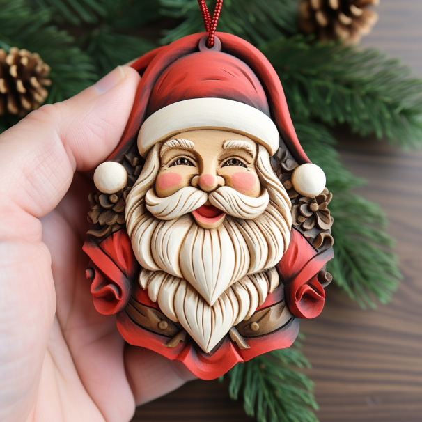 国境を越えた新しいクリスマス装飾品クリスマスツリーストラップ樹脂工芸品サンタクロースストラップ装飾|undefined