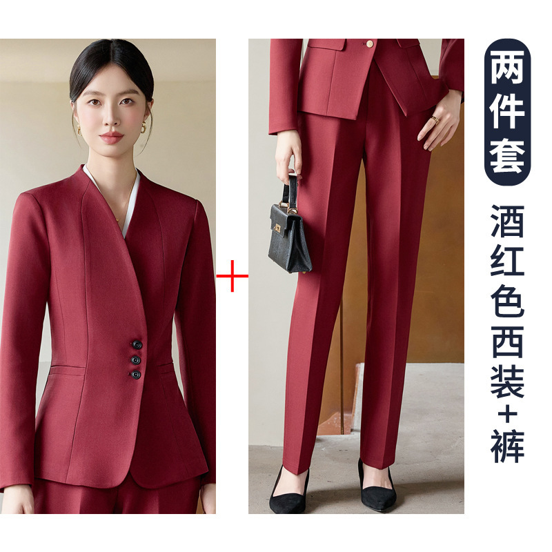 高端女士职业装西服西装套装正装女装时尚高级感中国移动工服8639|undefined