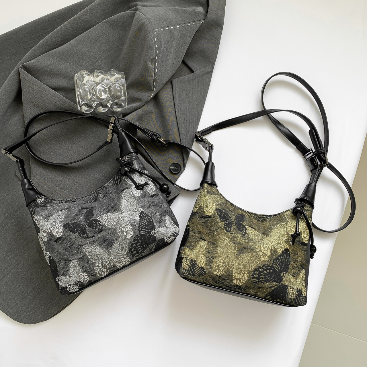 New gilded butterfly Nanfeng Chio2nd portable lock buckle Chinese style dumpling single shoulder crossbody bag_voghion.com