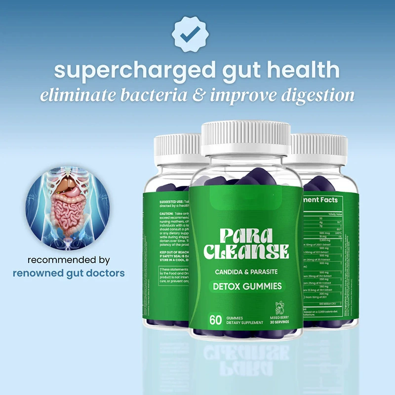 Новый продукт, бесплатная доставка TK Amazon, популярные очищающие жевательные конфеты, 60 капсул, оптовая продажа напрямую с фабрики PARA CLEANSE