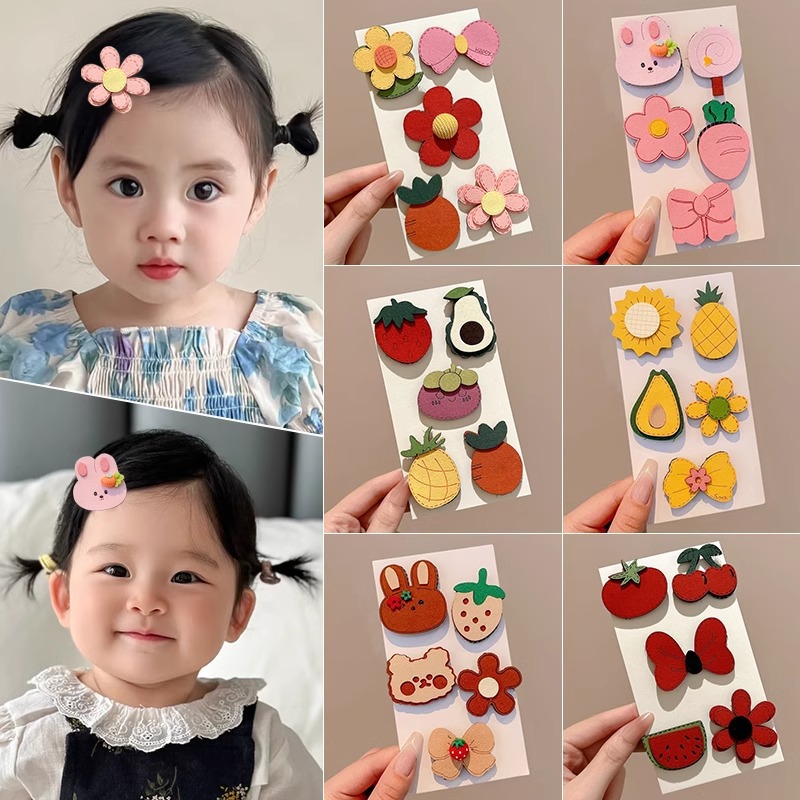 baby fetal hair velcro headdress baby hair clip does not hurt hair broken hair children bang sticker girls hairpin hair accessories female
