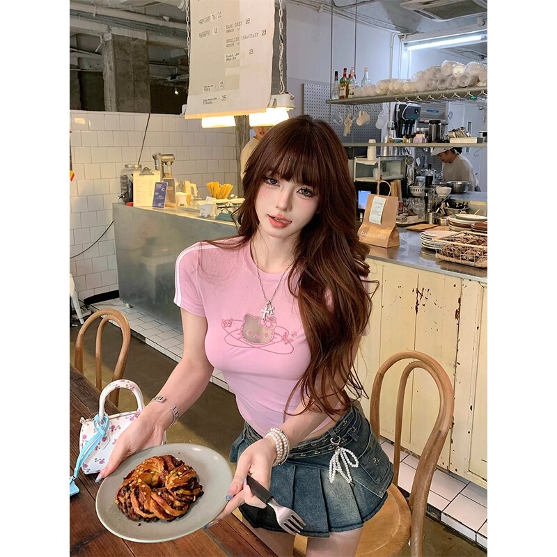 【Laiya Matte 1*1 Ribbed】2026 Summer Fashion Trend Round Neck Short Sleeve T-Shirt for Women, Slimming and Versatile Top 【Laiya Matte 1*1 Ribbed】2026 Summer Fashion Trend Round Neck Short Sleeve T-Shirt for Women, Slimming and Versatile Top