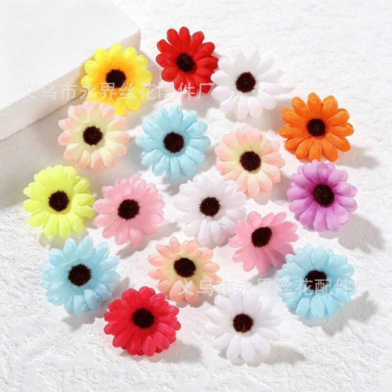 Simulated Small Daisy 4cm Small Daisy Artificial Flower Head Small Daisy Fake Flower Decoration Artificial Flower DIY Fake Flower Accessories
