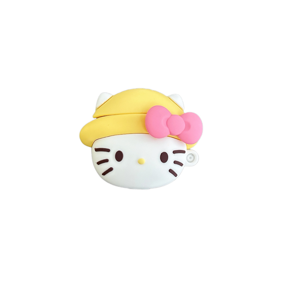 Personalidad de dibujos animados sombrero amarillo kt gatos Apple AirPods 1 / 2 auriculares Bluetooth pro cubierta 3 para silicona suave