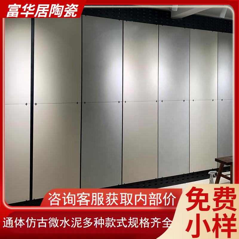 微水泥天鹅绒瓷砖800x800客厅侘寂风600x1200素色奶白卫生间墙砖