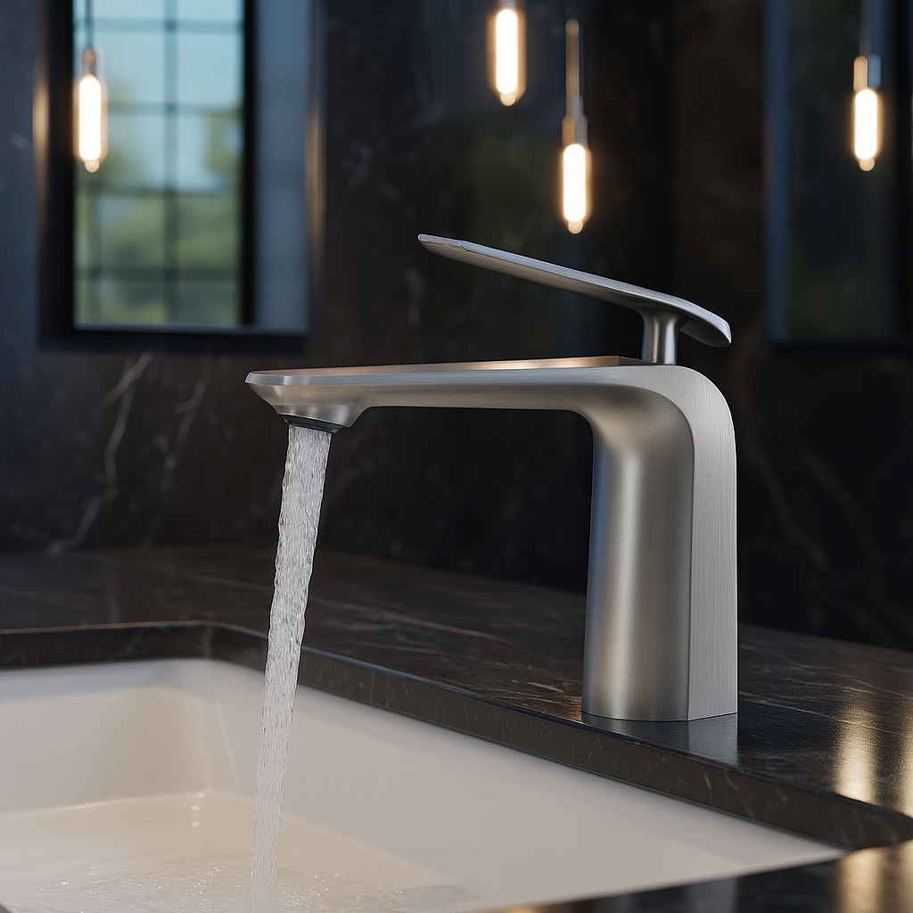 Exported to Australia All-Copper Thickened Basin Faucet Bathroom Modern Creative Bathroom Basin Single-Hole Hot and Cold Faucet