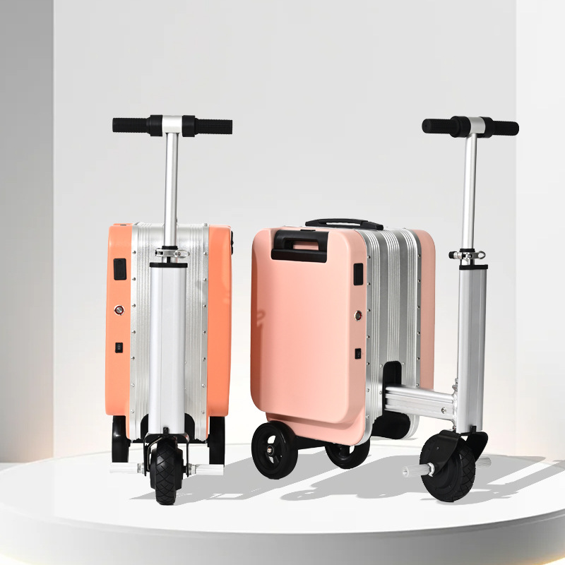 Maleta de Ciclismo de 20 Pulgadas, Maleta de Mano con Candado de Combinación, Maleta de Cuero con Apertura Superior, Maleta Eléctrica