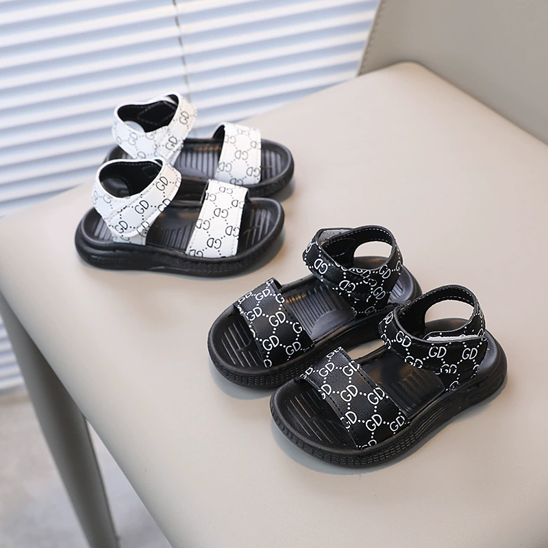 Summer sandals, children's beach footwear for leisure for early age, for import, soft sole