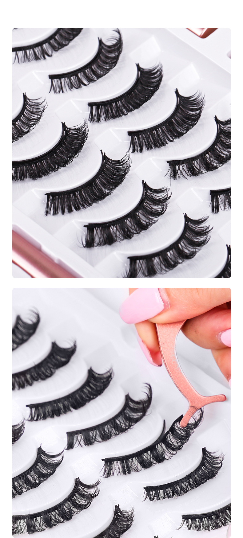 Cross-border best-selling Russian curly false eyelashes, new magnetic false eyelashes, thick and curly magnetic eyelashes from Europe and America undefined