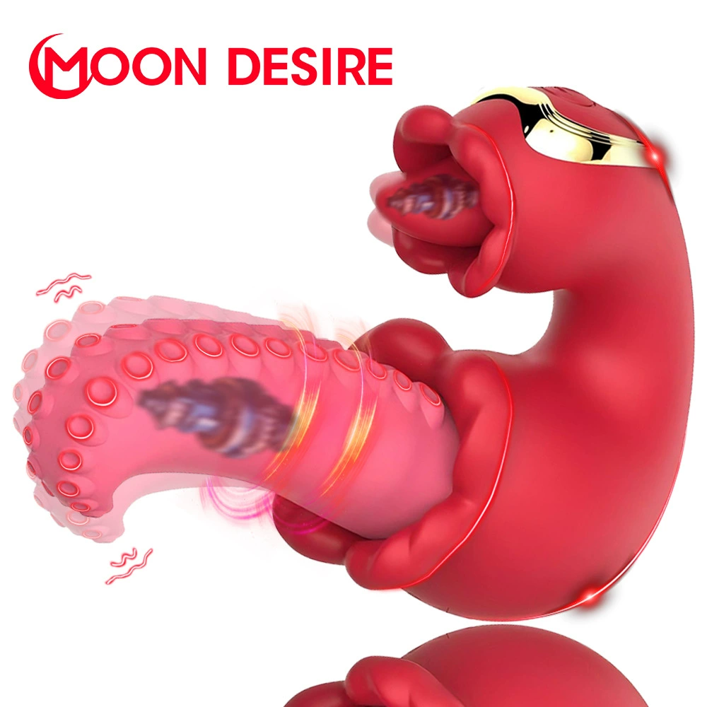 Медуза второго поколения, вибратор с языком осьминога, искусственный фаллоимитатор, женский оргазм, устройство для мастурбации, секс-игрушка