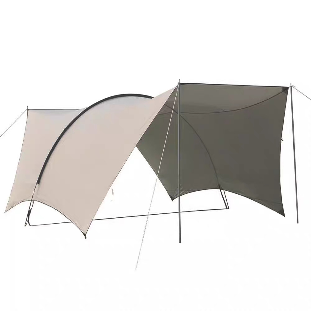 Artesanos al aire libre dragón camping cubierto de plata sombrilla portátil sombra a prueba de lluvia protección solar sombrilla sombrilla lluvia tormenta