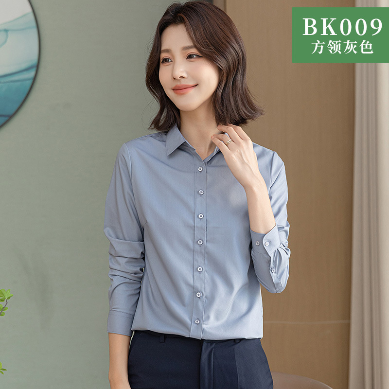 女性の長袖ビジネス通気性高弾性会社服夏服フォーマルシャツシャツ竹繊維工場出荷|undefined