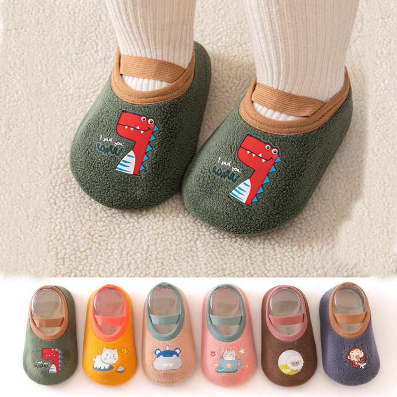 Baby Floor Socks Autumn and Winter Thickened Baby Toddler Anti-slip Bottom Cool-off Soft Bottom Indoor Winter Children's Socks Cover Shoes and Socks