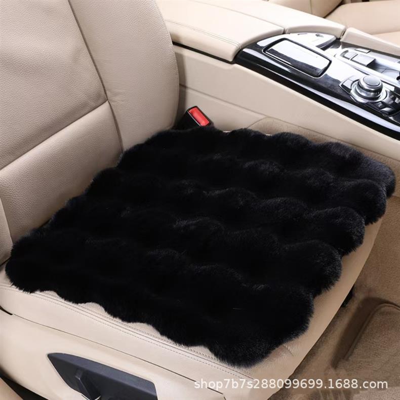 Car Seat Cushion Winter Bubble Velvet Without Backrest Three-Piece Set Ins Popular Thickened Single Piece Short Plush Warm