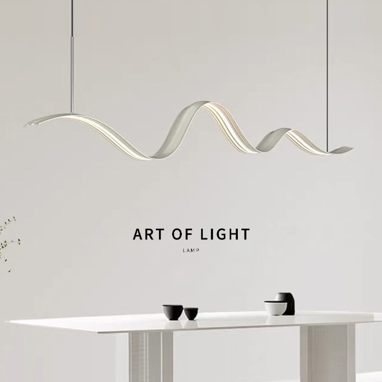Lámpara de restaurante de diseño simple moderna simple mesa de comedor de barra roja en línea simple luz de oficina de recepción