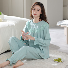 2025年新款睡衣女款春秋款纯棉秋季女士大码甜美公主风家居服套装