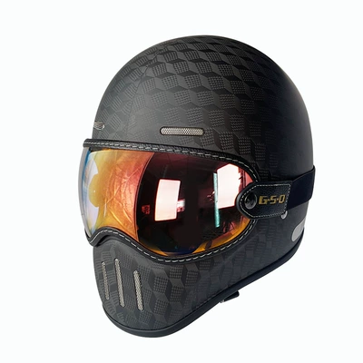 Motosiklet kaskı (dəbilqə) – Full-Face Electric Motorcycle Helmet for Men - matte-three-dimensional-pattern-color-mirror-m55-56