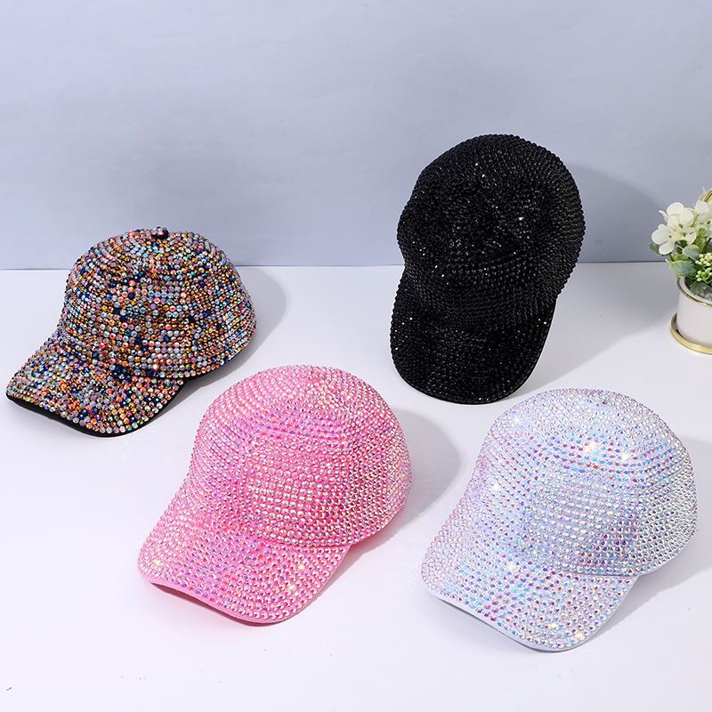 Cross-border foreign trade manual diamond baseball cap flash diamond diamond cap manufacturers a generation of postage