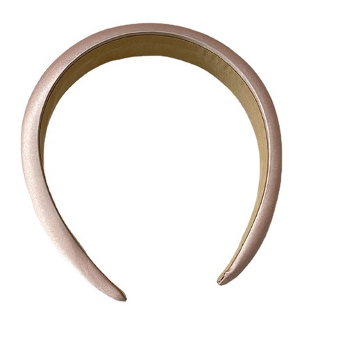 Satin headband with a super authentic color, Korean style shell pink headband, high-end hair accessory for women with a high crown, departure card for women
