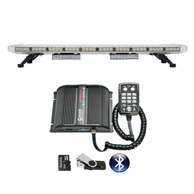 High-power LED long-row warning light red and blue strobe light 1.2m Bluetooth siren with dual speakers 8400-4H