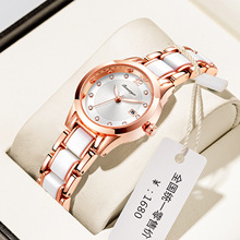 跨境爆款女士手表抖音热卖批发陶瓷风防水简约时尚女表一件代发