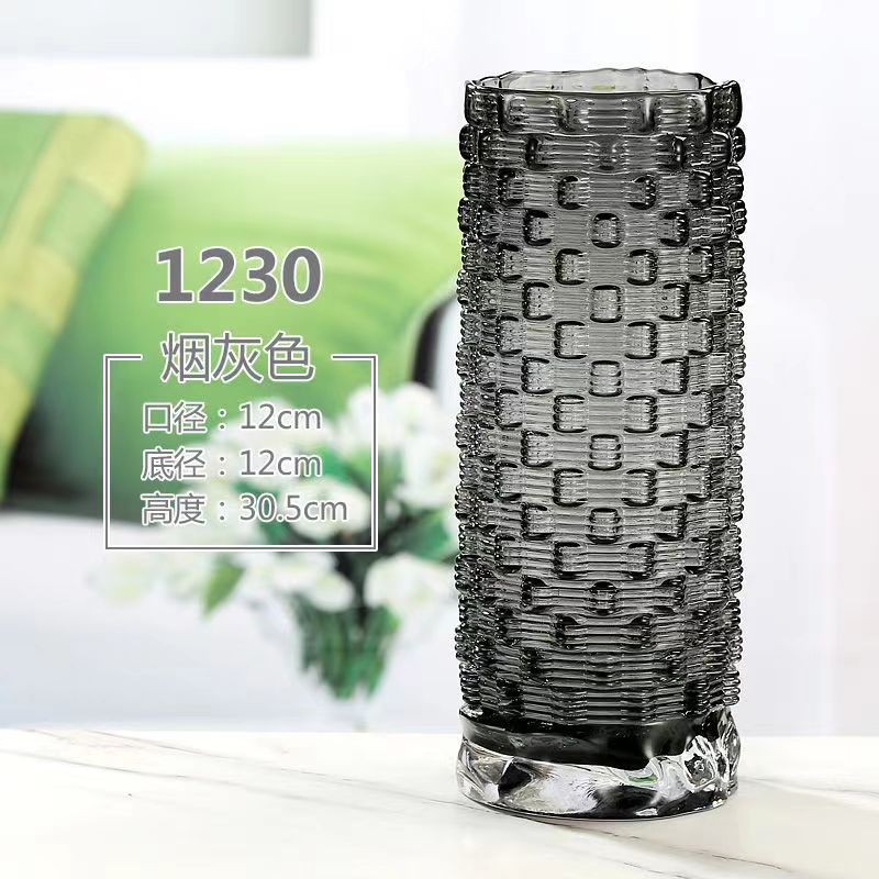 Botella de vidrio de escritorio de sala de estar flor de lujo ligera botella de vidrio de arte inswind rosa de alto nivel de cultivo de agua