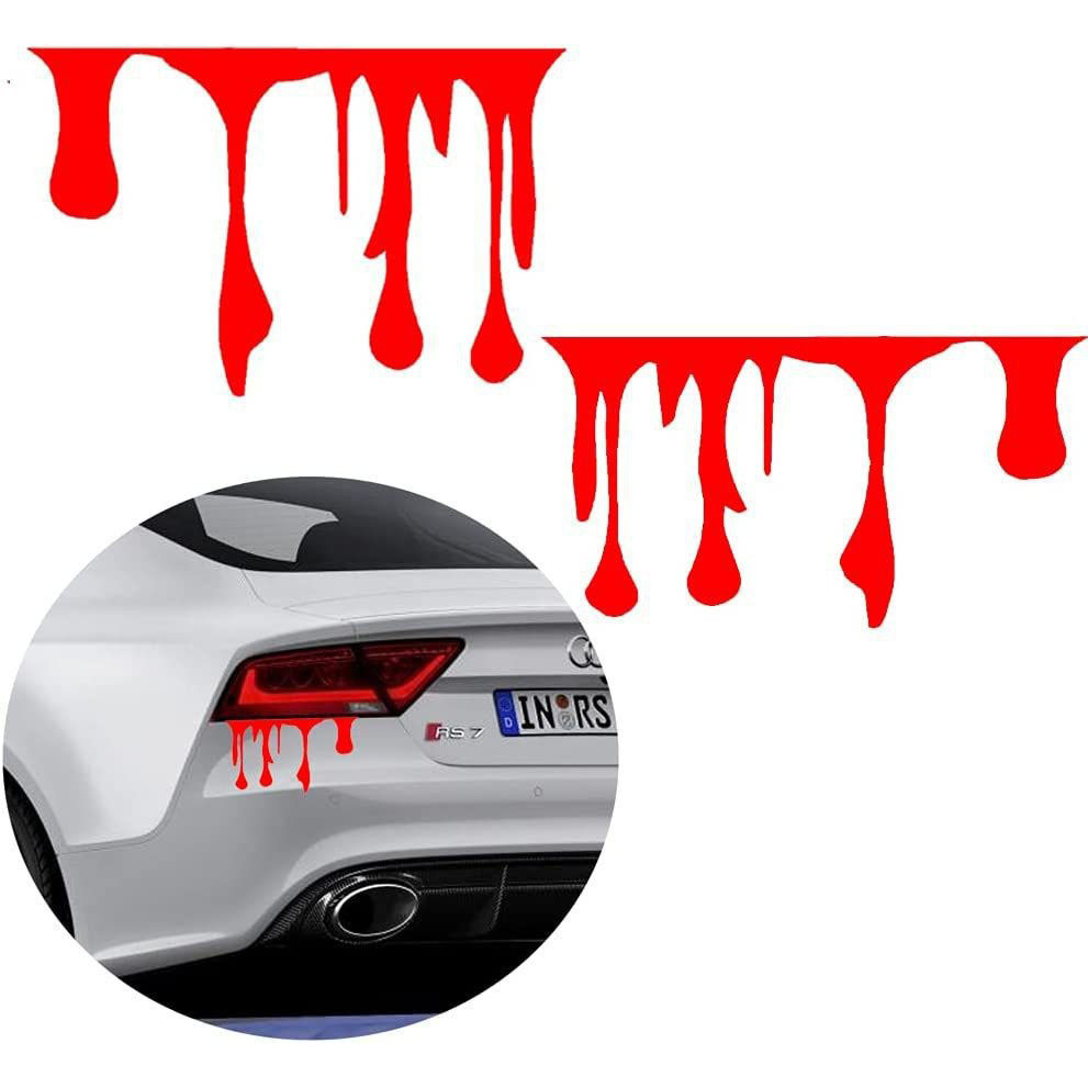 Rojo que fluye sangriento horror divertido vinilo etiqueta engomada del coche Comercio exterior Venta caliente