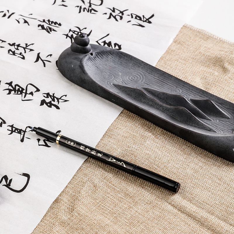 Deli 74329 escritura regular China pluma dura caligrafía práctica pegatina moderna escritura científica cepillo cabeza suave firma copybook pen image 2