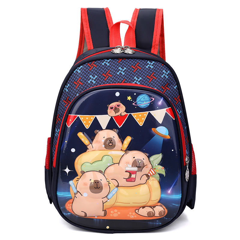 Transfronteriza mayorista de 12 pulgadas Kapibara caricatura mochila infantil encantadora mochila de jardín de infantes 3D shell