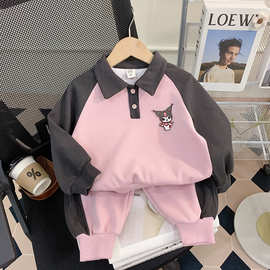 女童秋装套装宝宝秋款休闲时尚库洛米两件套儿童秋季洋气时髦衣服