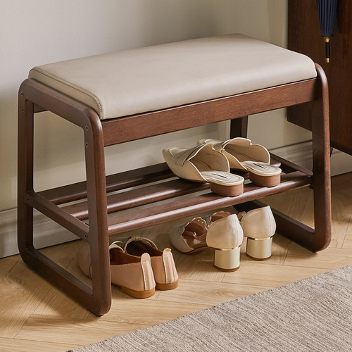 Jiayi solid wood shoe changing stool enters the door and puts on a shoe stool, a shoe cabinet, a shoe rack, a long changing stool at the door