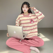 2024新款睡衣女春秋仿棉长袖卡通冬季女士可爱学生家居服两件套装
