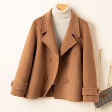 西装领羊毛呢短款外套女直筒宽松版型 休闲百搭显瘦小个子上衣