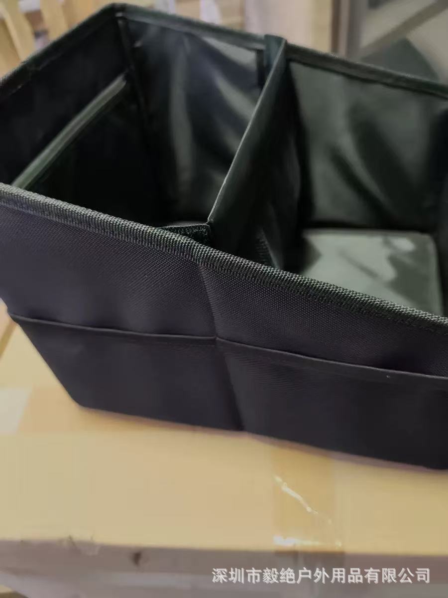 Cross-Border Car Trunk Organizer Storage Box Car Trunk Storage Box Foldable Multi-Compartment Storage Box