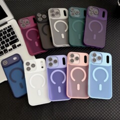 新款iPhone17Pro磨砂金盾磁吸手机壳苹果17AIR镜头膜肤感16/15/14