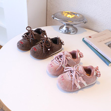 秋冬新款儿童运动鞋女童加绒保暖二棉鞋卡通可爱女小童公主鞋