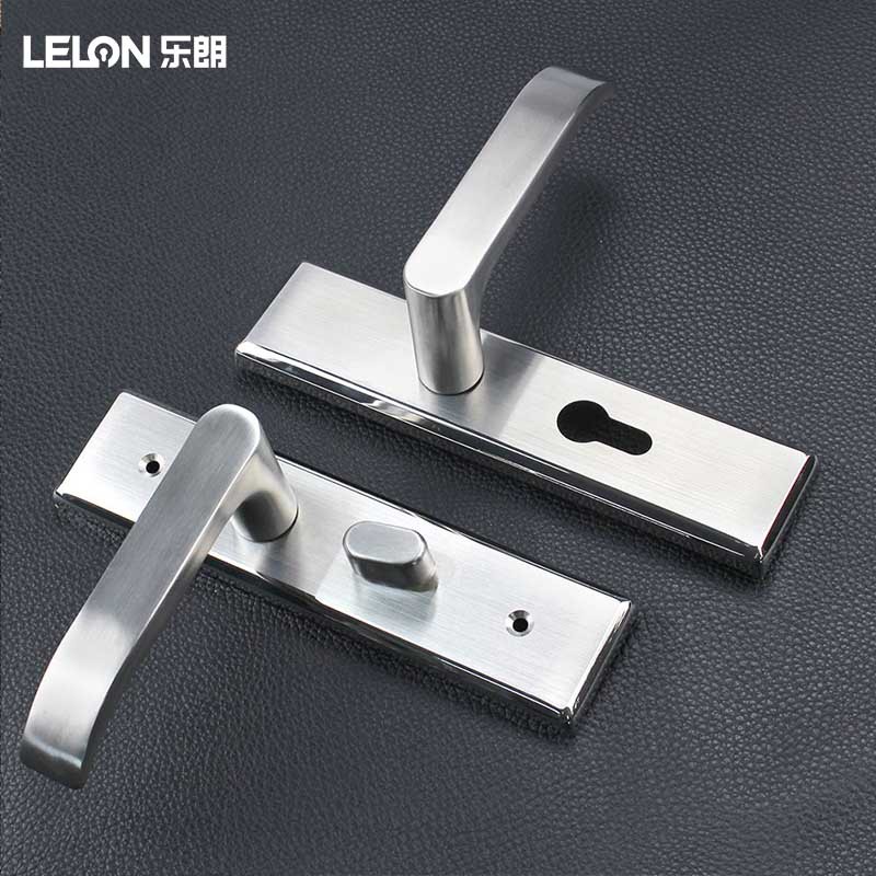 Cerradura de la puerta del dormitorio interior cuarto de baño cerradura de la puerta de madera maciza 304 panel de la puerta de acero inoxidable cerradura Universal