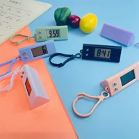 Миниатюрные цифровые часы в цвете макарон, изысканный кулон для рюкзака, подарок, брелок, цифровые часы, ЖК-часы