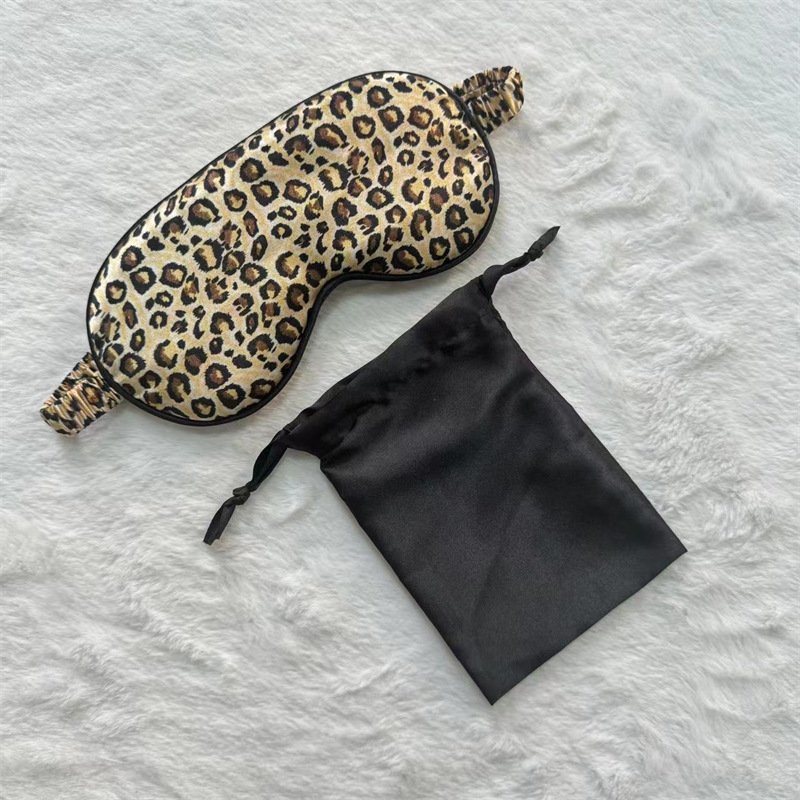 En stock máscara de ojo de seda artificial lazo bolsa nudo regalo de boda traje de seda sueño sombreado máscara de ojo