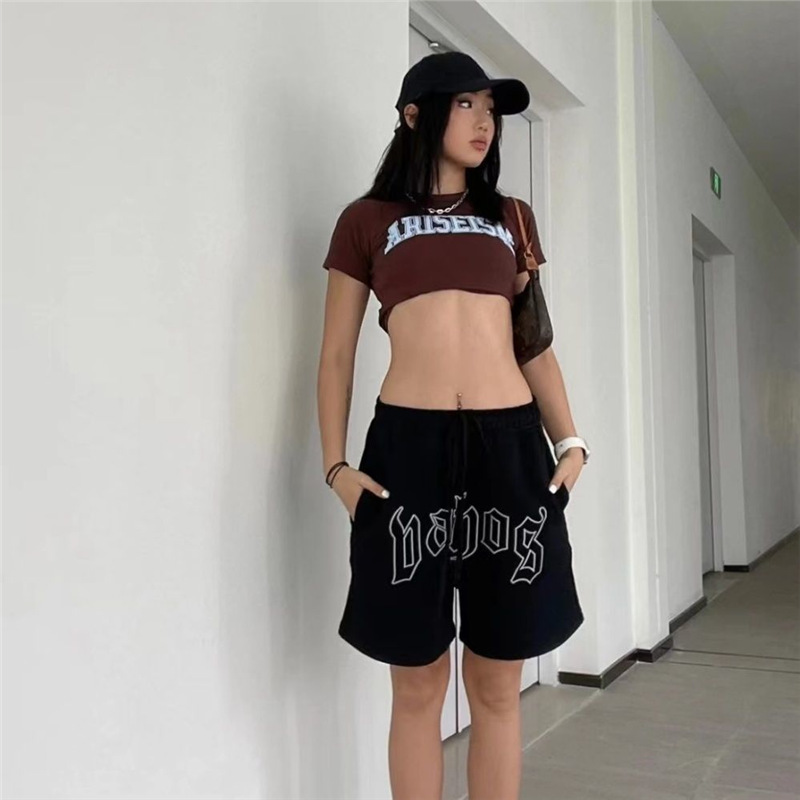 2023 American Retro Summer Shorts Women's Summer New Niche Design Loose Casual Sports Pants Trendy All-Match 2023 American Retro Summer Shorts Women's Summer New Niche Design Loose Casual Sports Pants Trendy All-Match