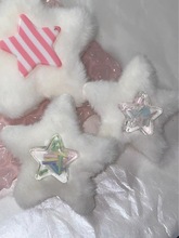 原创手作日系y2k甜酷风软妹毛绒星星发夹