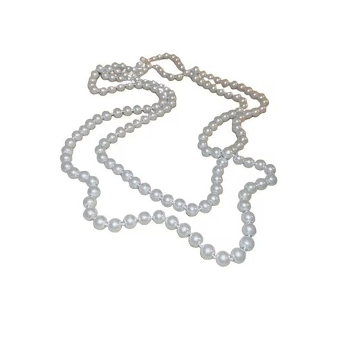 Long round high-gloss pearl necklace, light luxury and high-end sweater chain for women, stacked French clavicle chain, temperament accessories