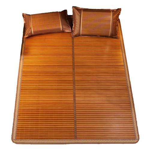 Bamboo mat mat reversible straw mat double-sided household thickened rattan mat natural foldable ice silk bamboo summer