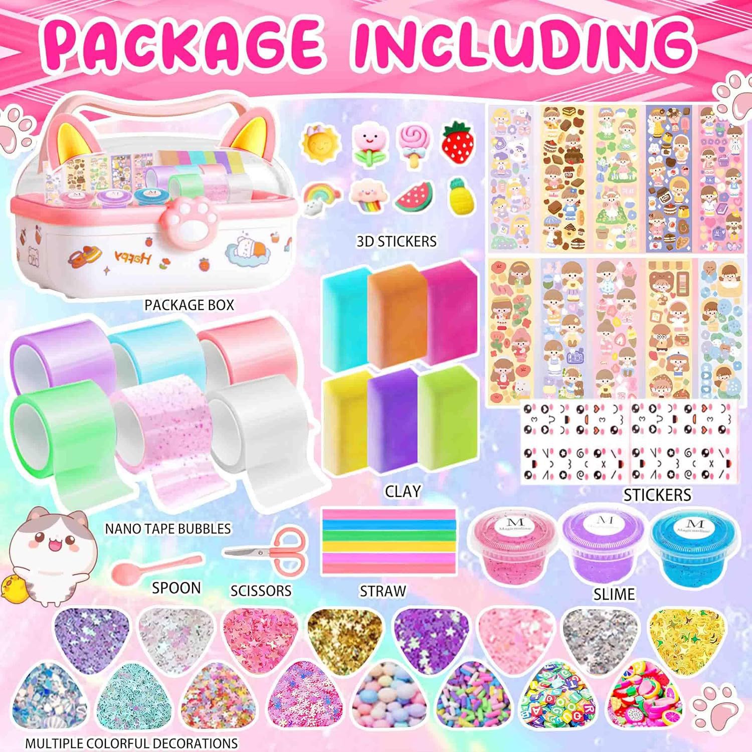 纳米胶捏捏乐吹泡泡纳米胶带儿童手工diy纳米双面胶套装爆款批发1