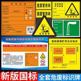 2026新版废物标识牌全套危废暂存间贮存设施场所仓库分区标志