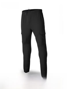 Travel silk elastic trousers for camping, European style, loose fit