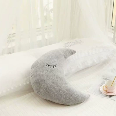 [ins Sky Series Plush Pillow Toy Cloud Moon Raindrop Five-pointed Star Sofa Cushion Children's Room Décor]